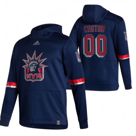 Herren Eishockey New York Rangers Custom 2020-21 Reverse Retro Pullover Hooded Sweatshirt